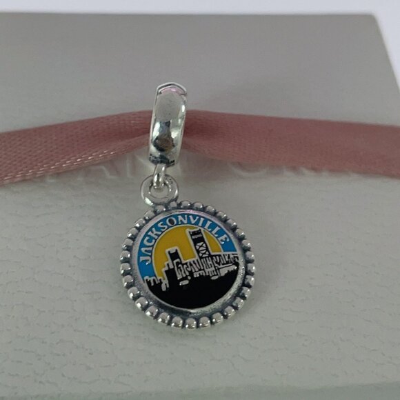Pandora Jacksonville, FL Dangle Charm Travel Pendant s925 Sterling Silver, Charm - Picture 3 of 4